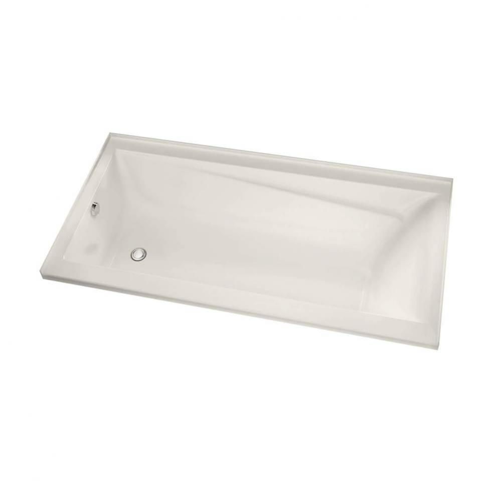 Exhibit 6036 IF Acrylic Alcove Right-Hand Drain Whirlpool Bathtub in Biscuit