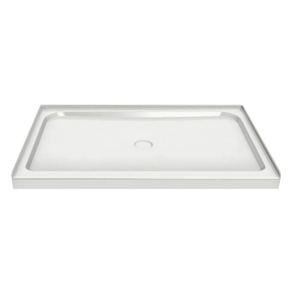 Rectangular Base 4234 3 in. Acrylic Alcove Shower Base with Center Drain in White