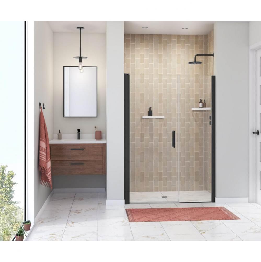 Manhattan 51-53 x 68 in. 6 mm Pivot Shower Door for Alcove Installation with Clear glass & Rou