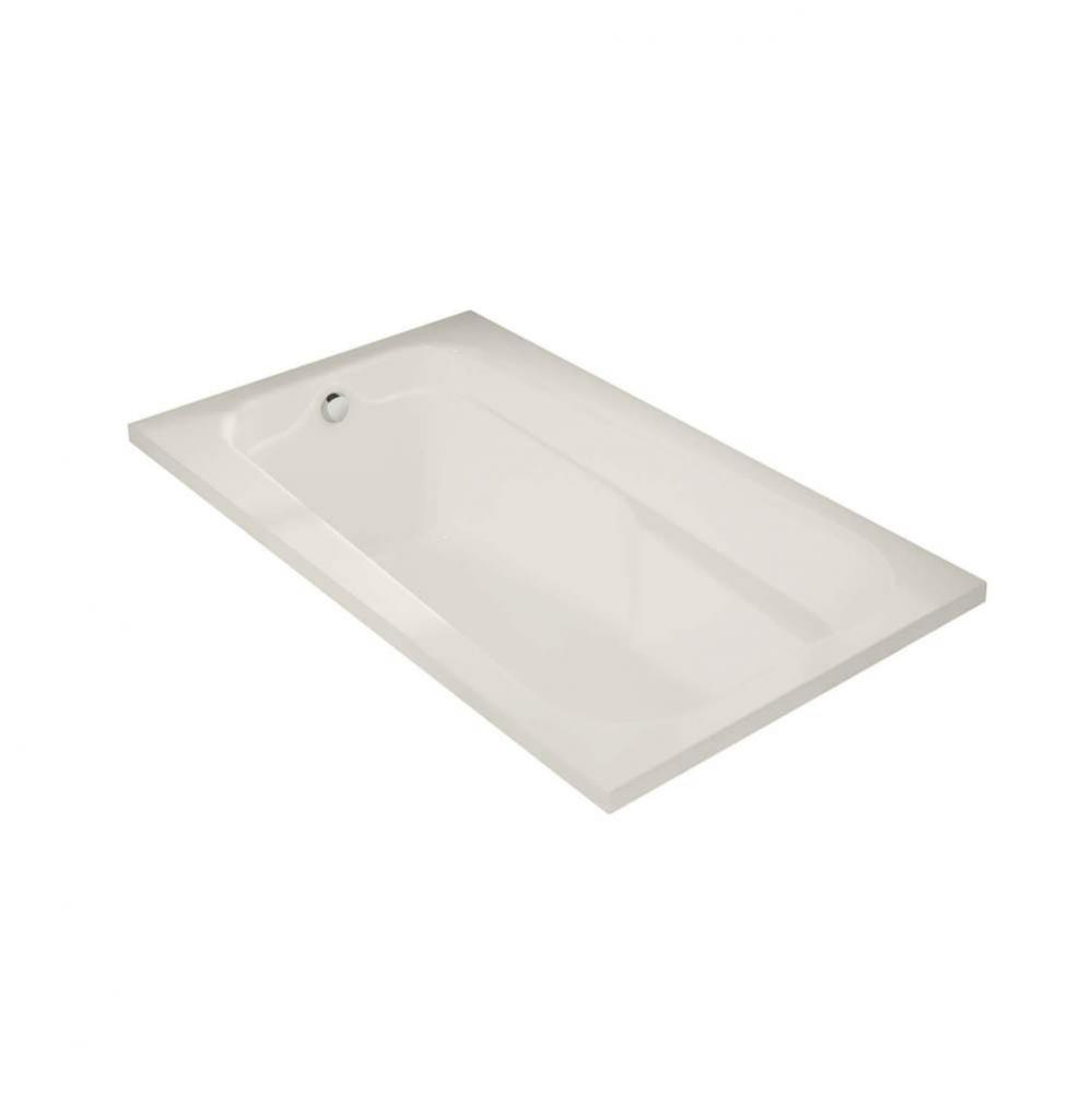 Tempest 60 x 36 Acrylic Alcove End Drain Bathtub in Biscuit