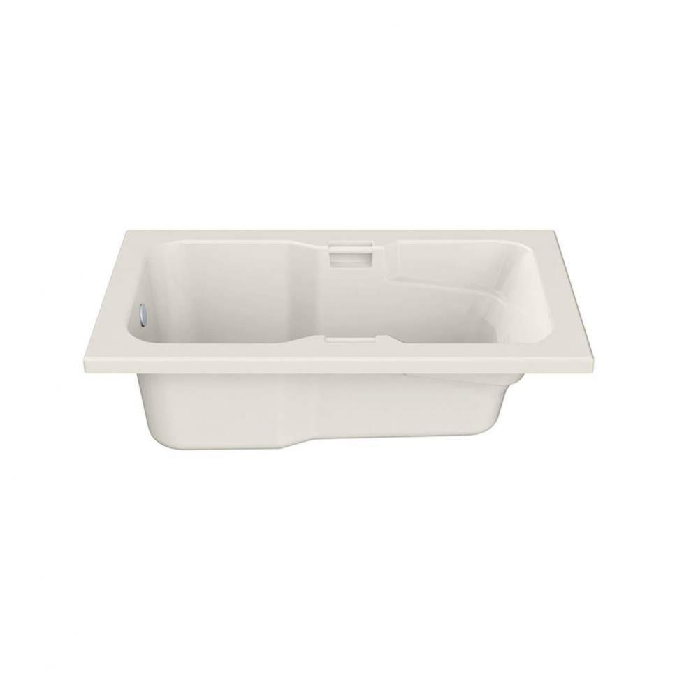 Lopez 7236 Acrylic Alcove End Drain Bathtub in Biscuit
