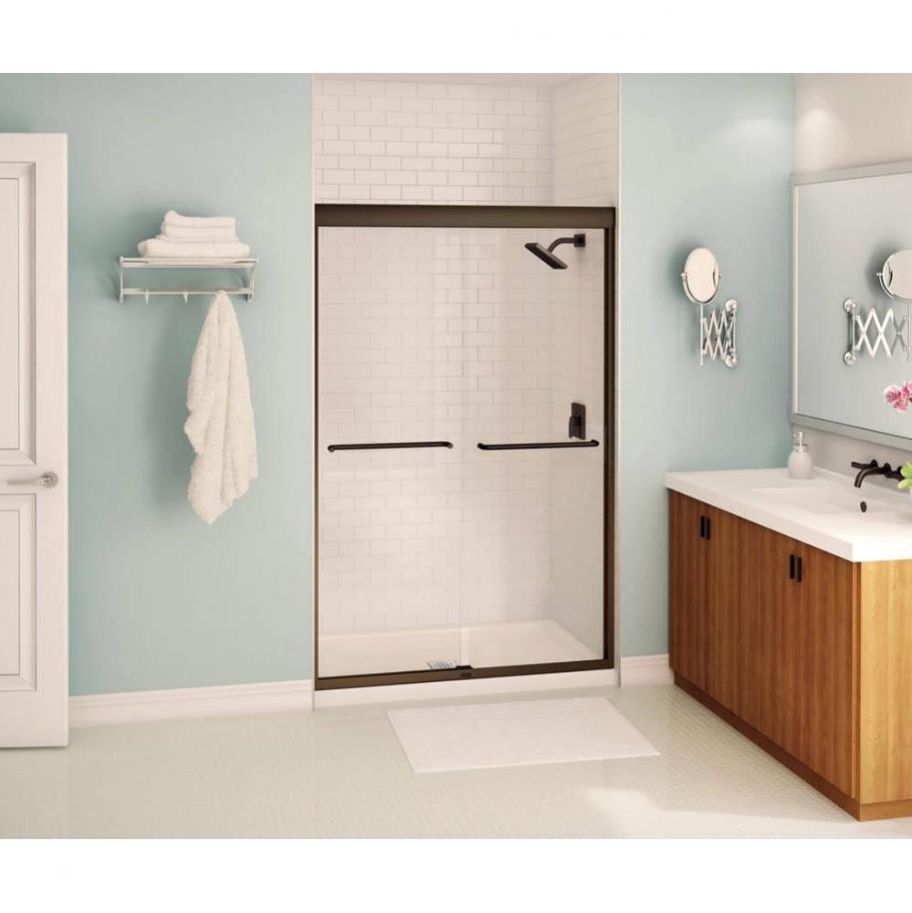 Kameleon 43-47 x 71 in. 8 mm Sliding Shower Door for Alcove Installation with Clear glass in Dark
