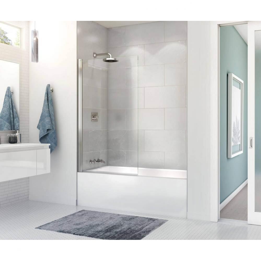 Rubix Access 6030 AFR Acrylic Alcove Left-Hand Drain Bathtub in White