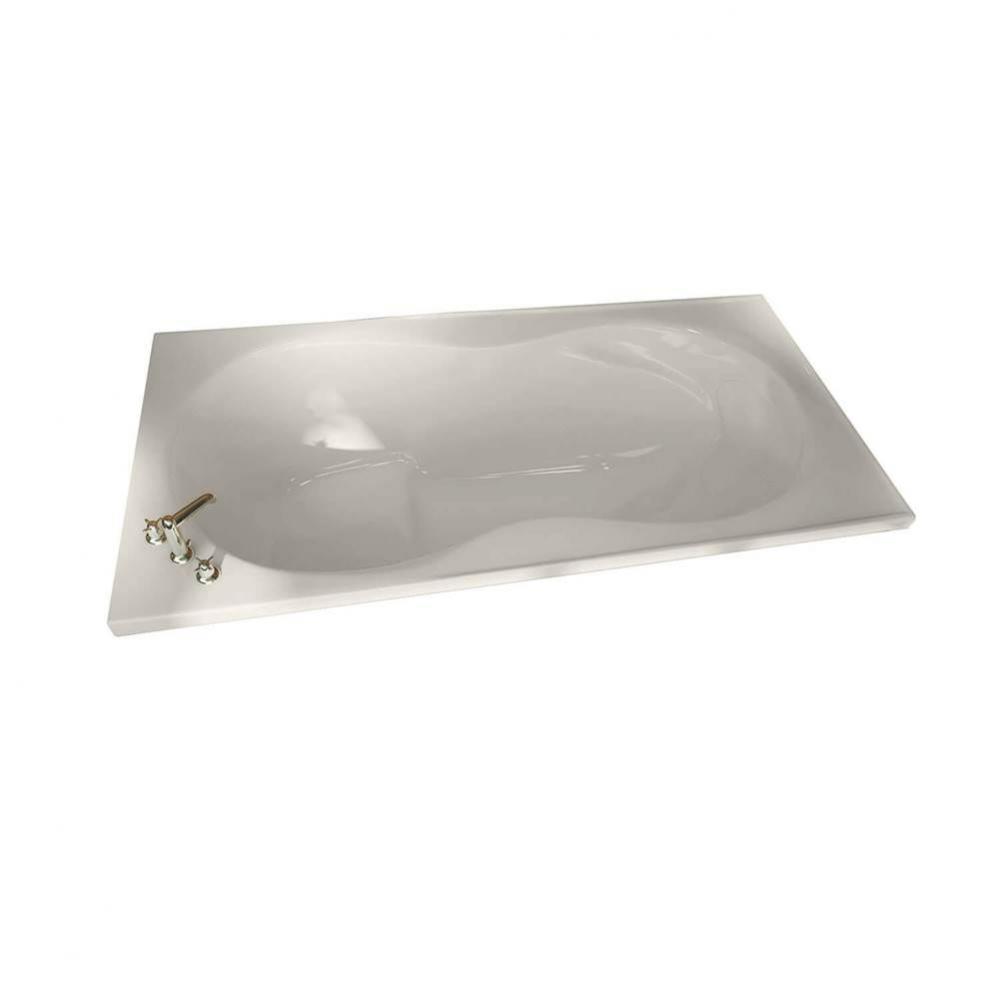 Melodie 66 x 33 Acrylic Alcove Center Drain Bathtub in Biscuit