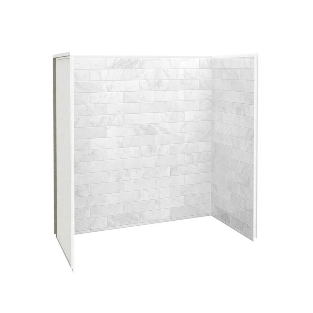 Utile 6030 Composite Direct-to-Stud Three-Piece Tub Wall Kit in Marble Carrara
