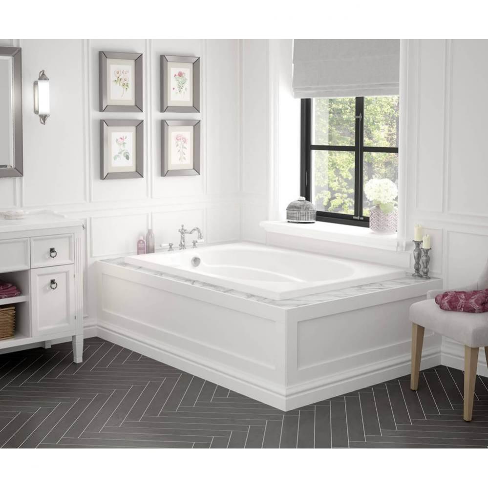 Temple 60 x 41 Acrylic Alcove End Drain Aeroeffect Bathtub in White