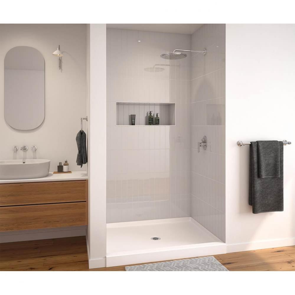 SPL 3850 AcrylX Alcove Shower Base with Center Drain in White