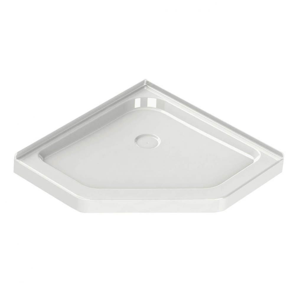 Neo-Angle Base 42 3 in. 42 x 42 Acrylic Corner Left or Right Shower Base with Corner Drain in Whit
