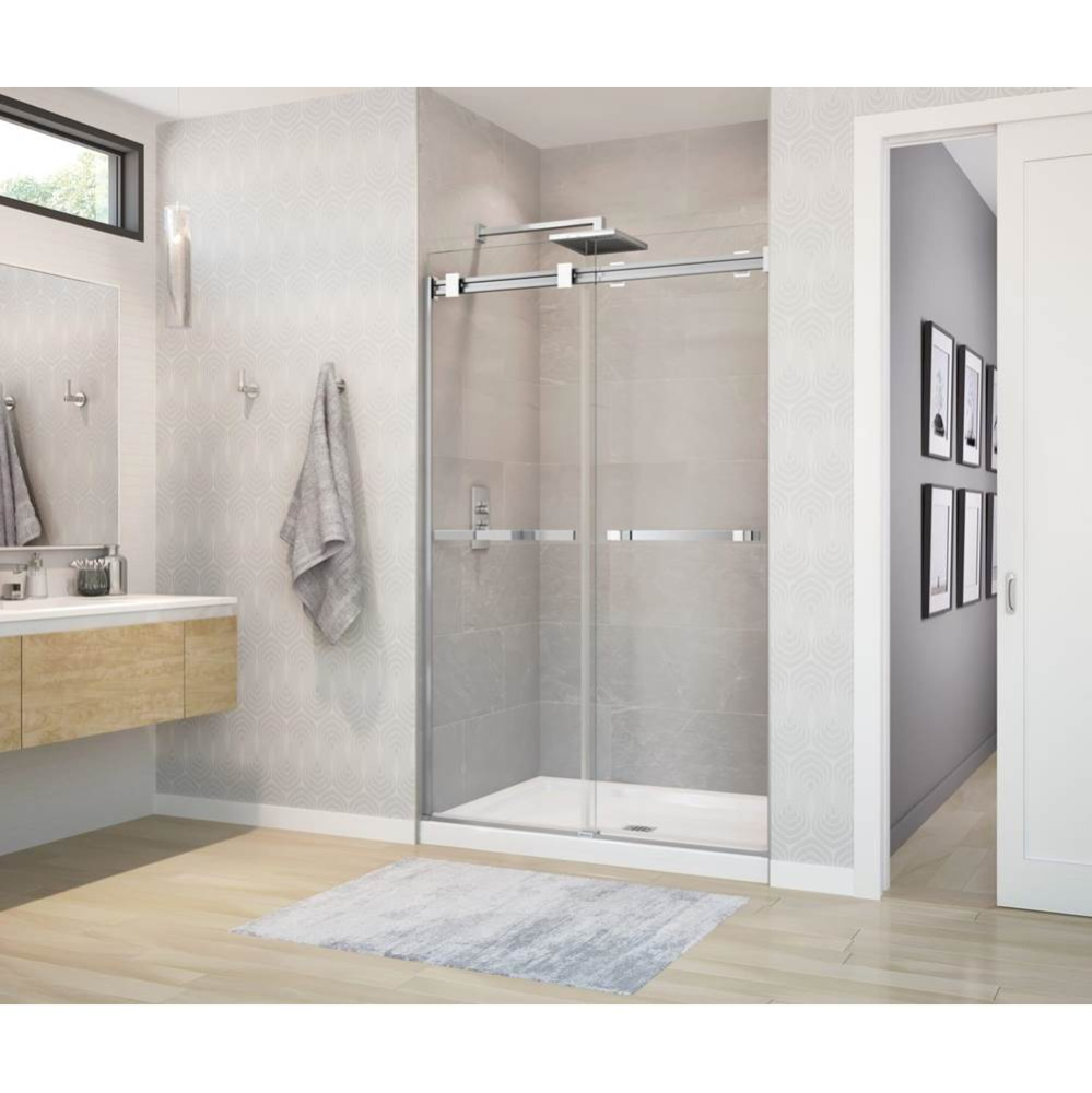 Duel 44-47 x 70.5-74 in. 8 mm Bypass Shower Door for Alcove Installation with Clear glass in Chrom