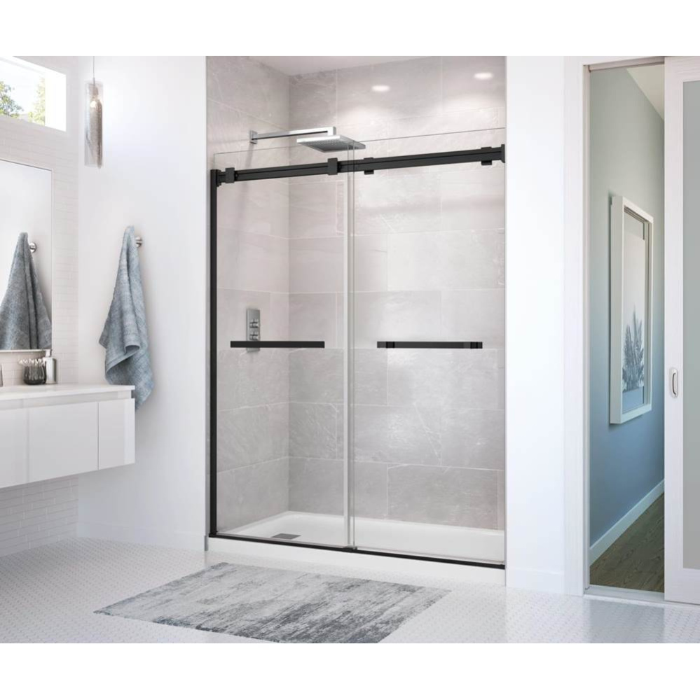 Duel 56-58.5 x 70.5-74 in. 8mm Bypass Shower Door for Alcove Installation with Clear glass in Matt