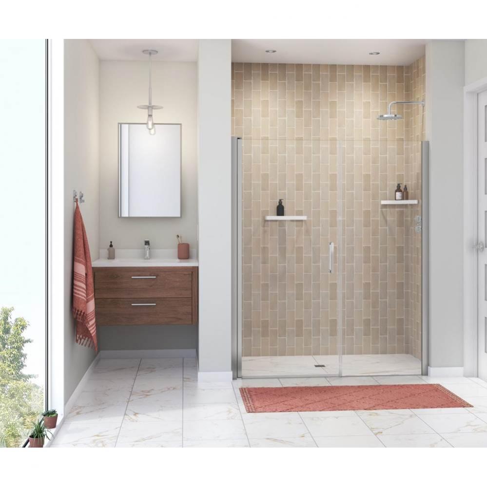 Manhattan 57-59 x 68 in. 6 mm Pivot Shower Door for Alcove Installation with Clear glass & Rou