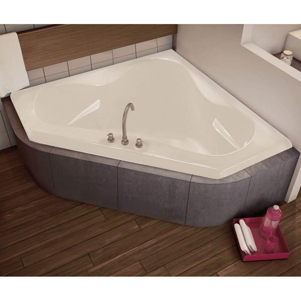 Tryst 59 x 59 Acrylic Corner Center Drain Bathtub in White