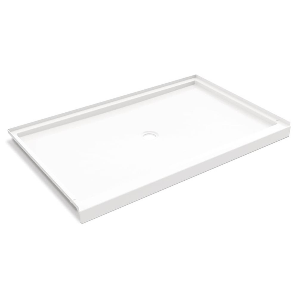 Icon 6038 ANSI B SMC Alcove Shower Base with Center Drain in White