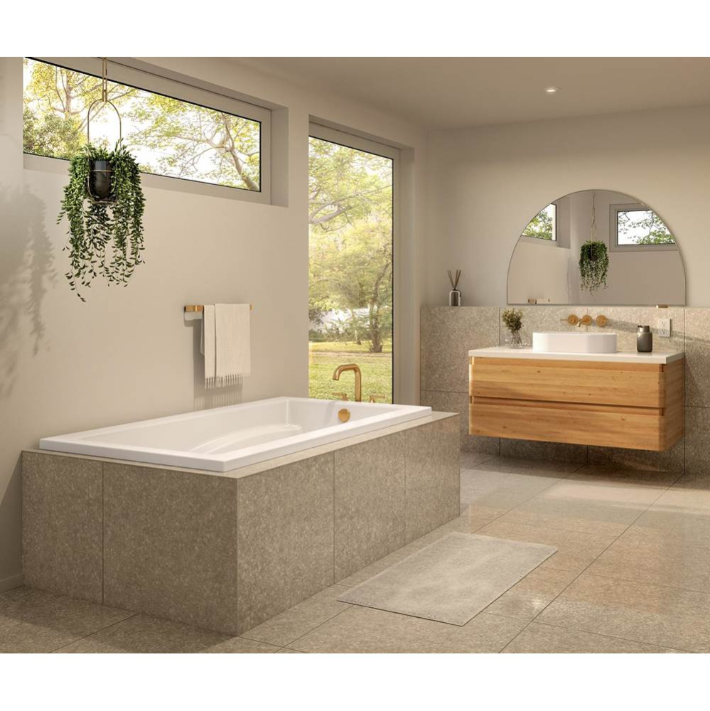 Optik 6636 Acrylic Alcove Left-Hand Drain Bathtub in White