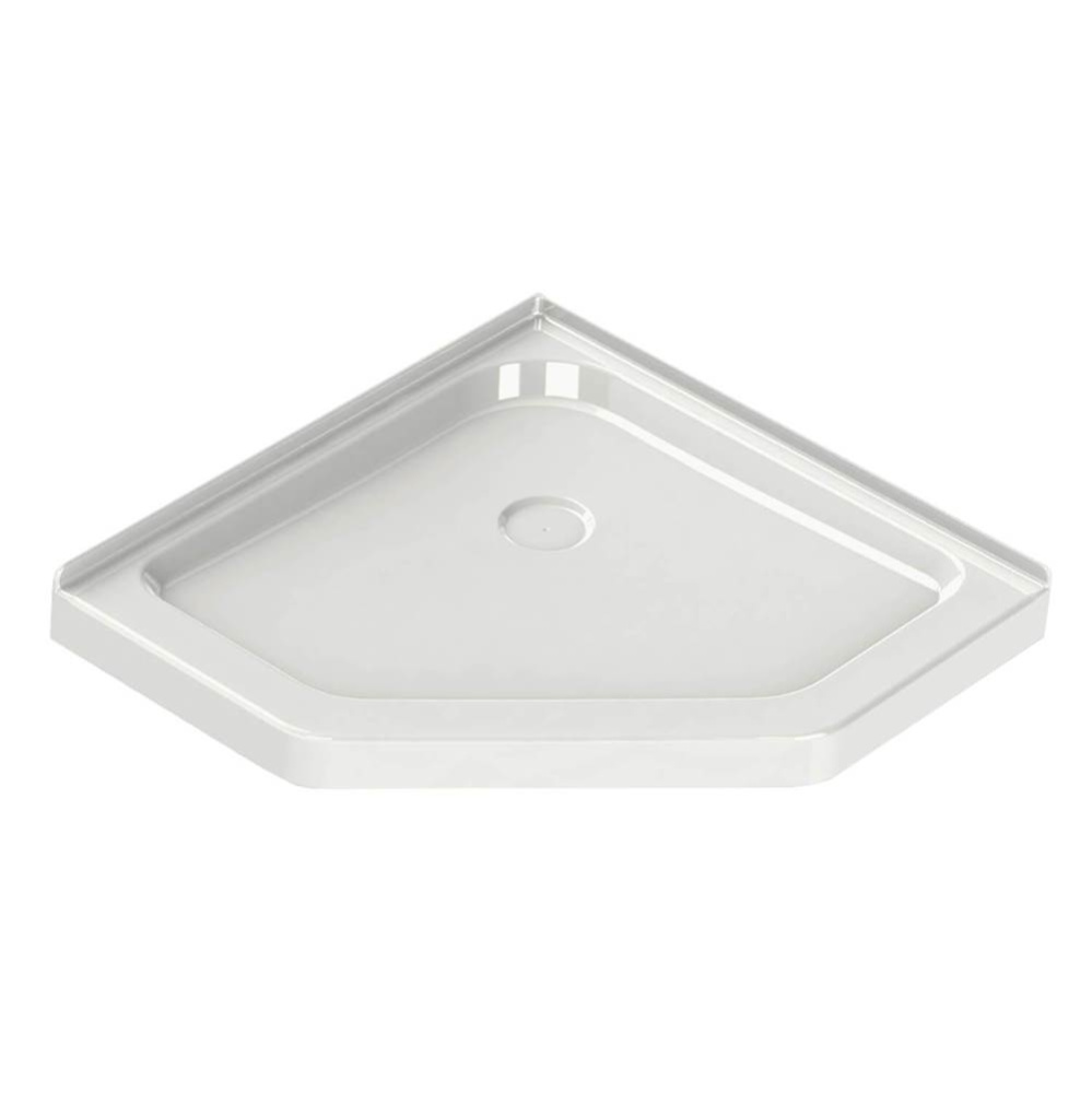 Neo-Angle Base 42 3 in. 42 x 42 Acrylic Corner Left or Right Shower Base with Corner Drain in Whit