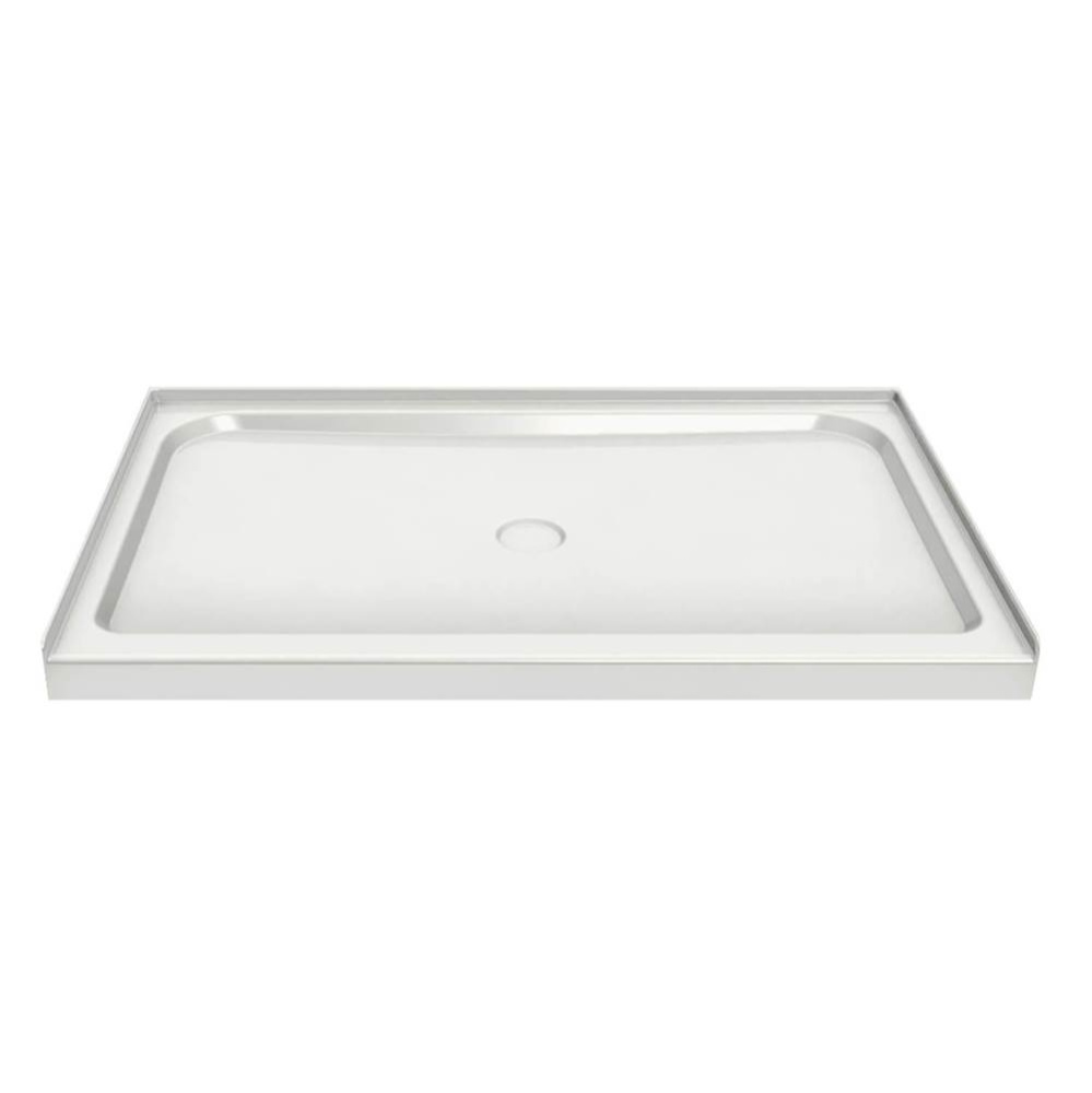 Rectangular Base 4234 3 in. Acrylic Alcove Shower Base with Center Drain in White