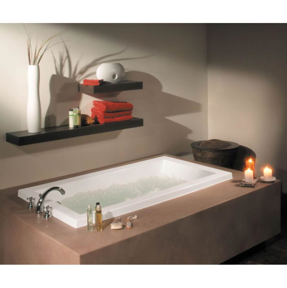 Aiiki 6636 Acrylic Drop-in End Drain Bathtub in White