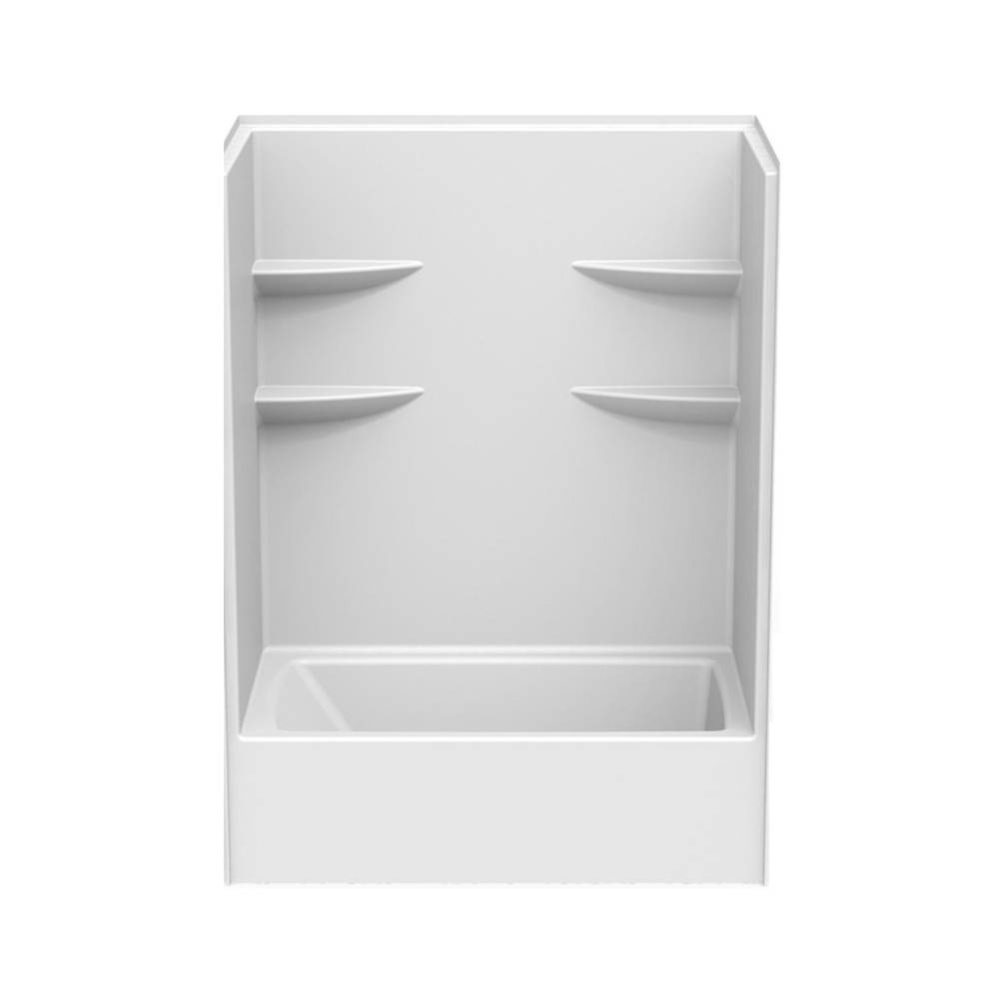CAE260S 60 x 35 Acrylic Alcove Right-Hand Drain One-Piece Tub Shower in White