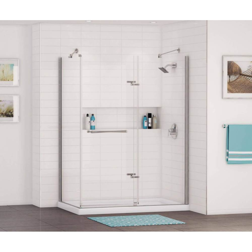 Rectangular Base 6036 3 in. Acrylic Corner Left or Right Shower Base with Right-Hand Drain in Whit
