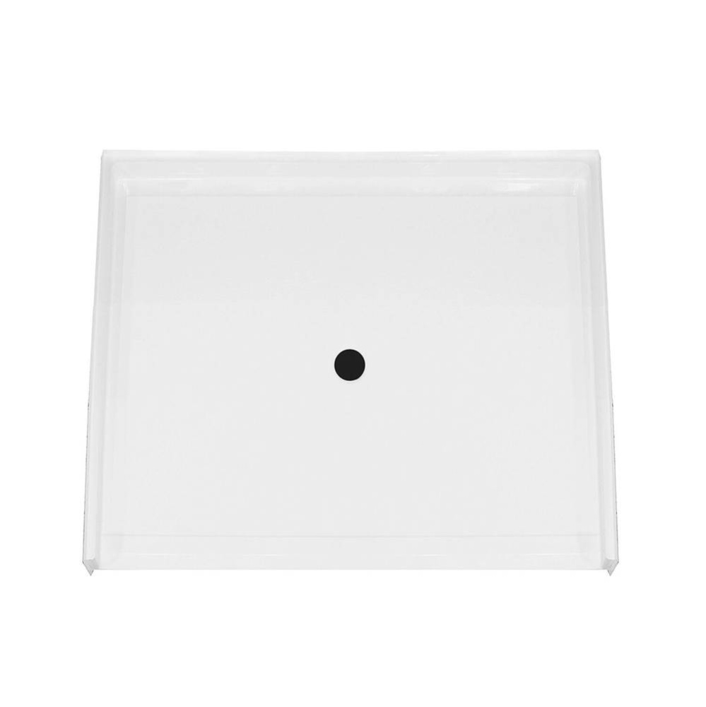 MX QSI-3838-BF 0.5 in. AcrylX Alcove Shower Base with Center Drain in White