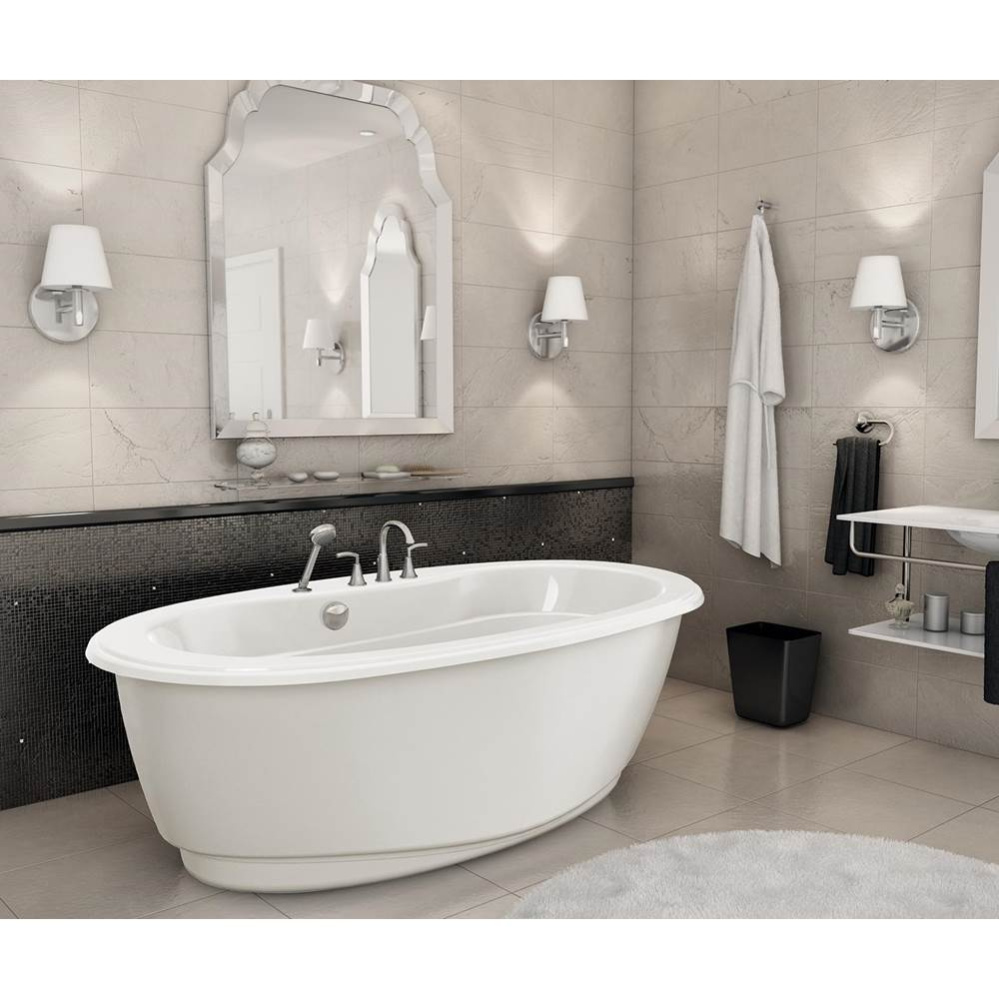 Souvenir Acrylic Freestanding Center Drain Bathtub in White