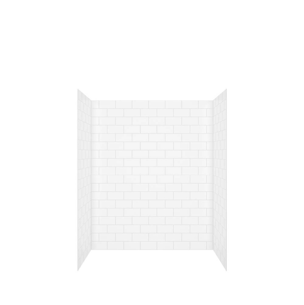 Versaline 60 in. Alcove Wall Kit - Subway in White