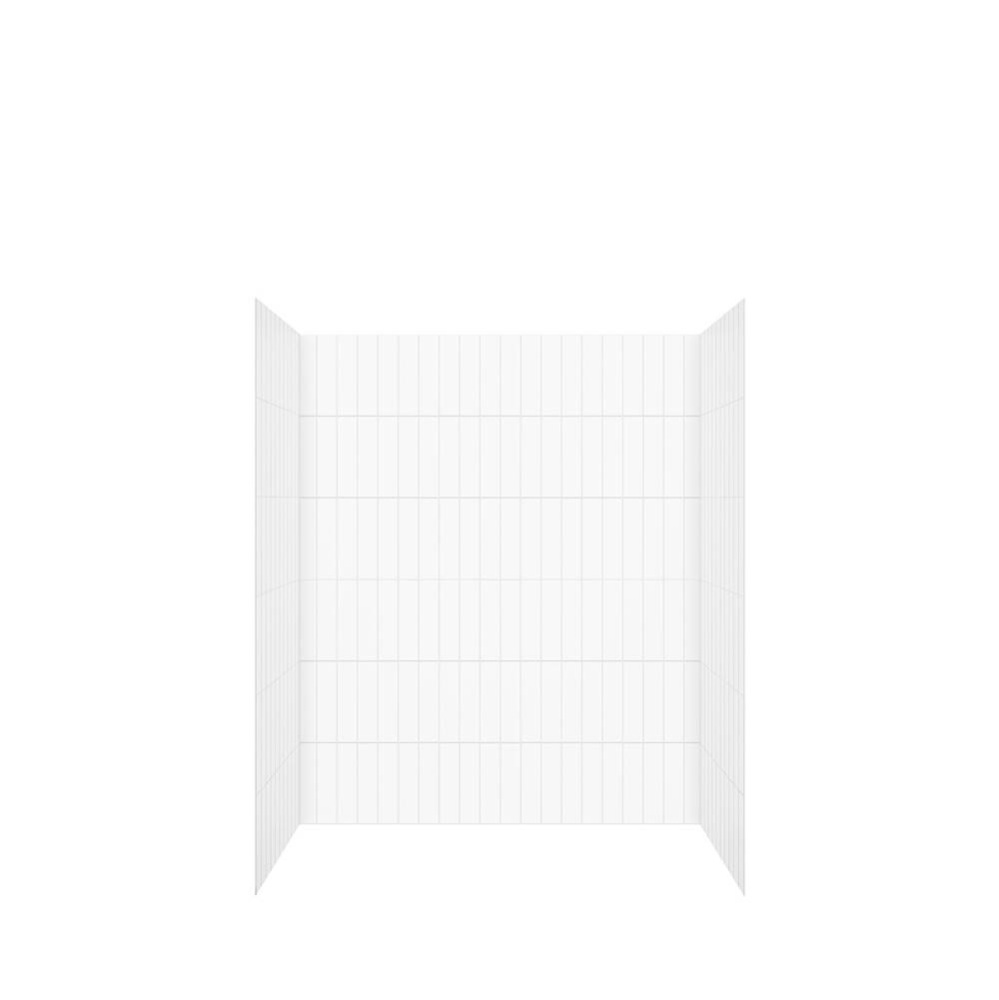 Versaline 60 in. Alcove Wall Kit - Vertical in White