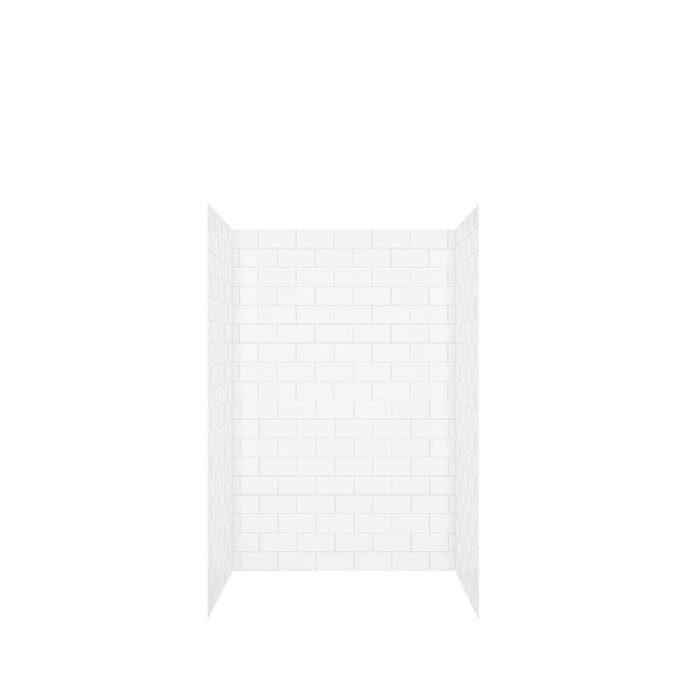 Versaline 48 in. Alcove Wall Kit - Subway in White