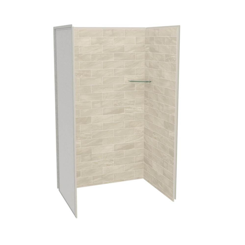 Utile 4836 Composite Direct-to-Stud Three-Piece Alcove Shower Wall Kit in Organik Loam