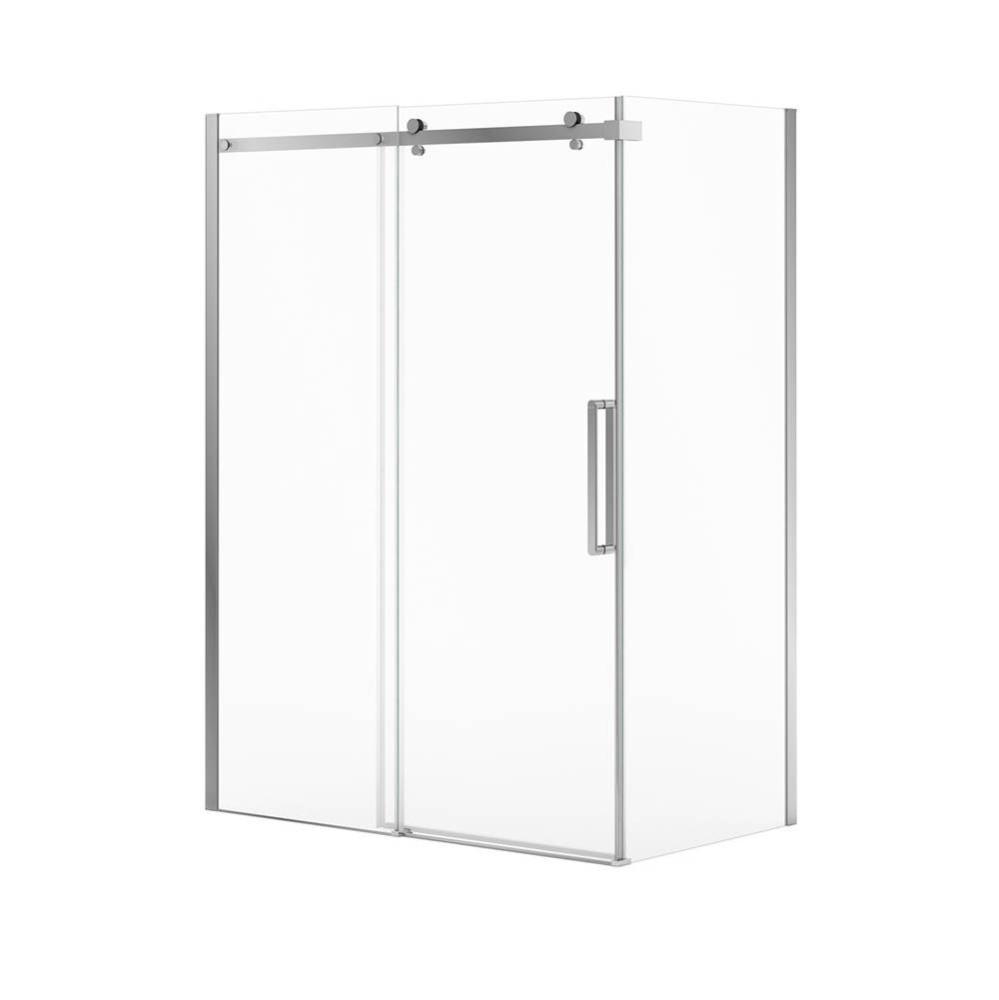 Halo Pro GS Return Panel for 36 in. Base with GlassShield® glass in Chrome