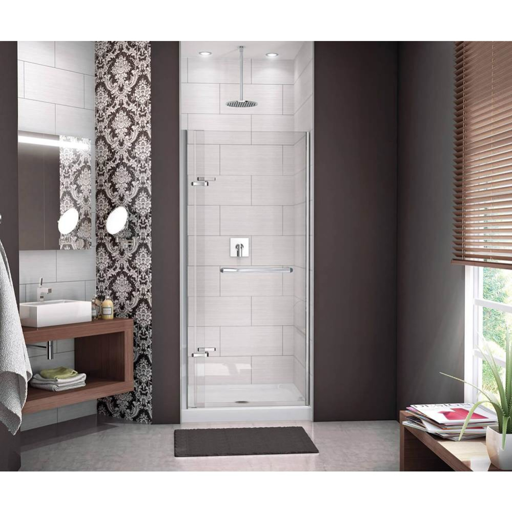 Reveal 71 32.5-35.5 x 71.5 in. 8mm Pivot Shower Door for Alcove Installation with Clear glass in C
