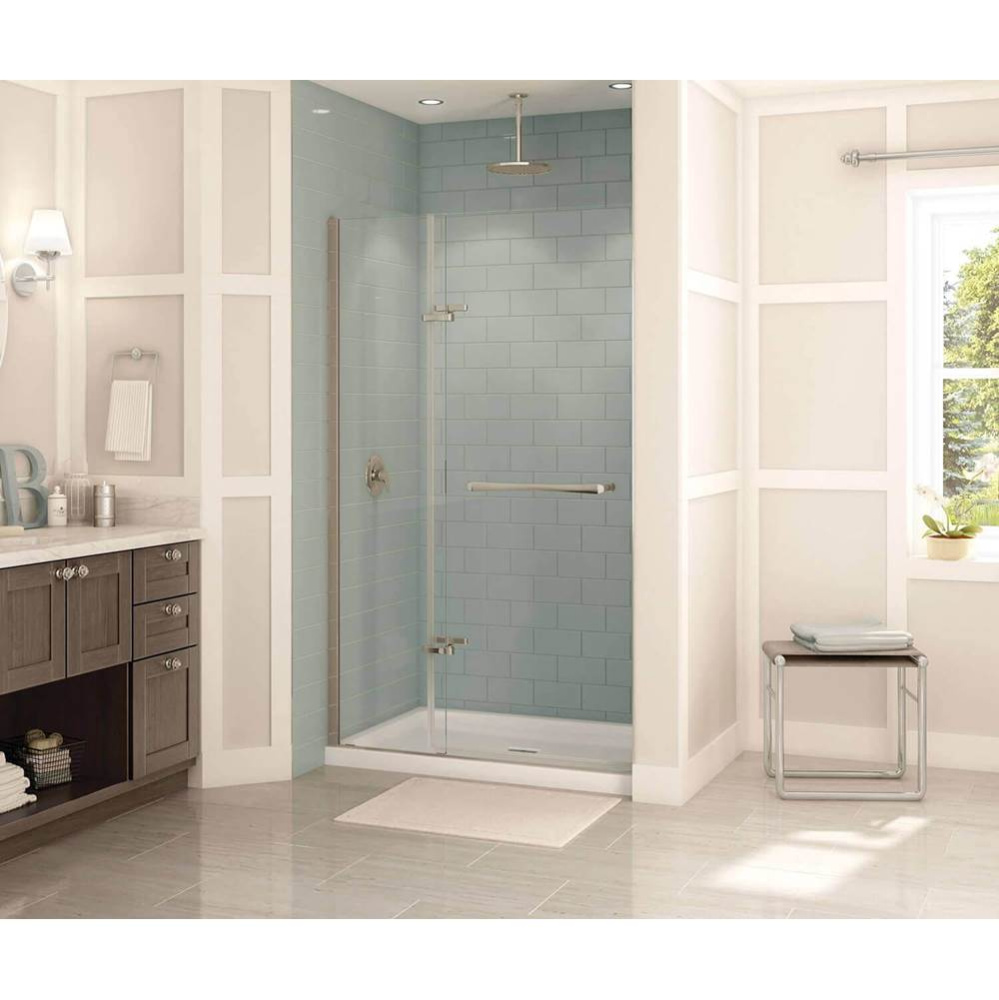 Reveal 71 41.5-44.5 x 71.5 in. 8mm Pivot Shower Door for Alcove Installation with Clear glass in B