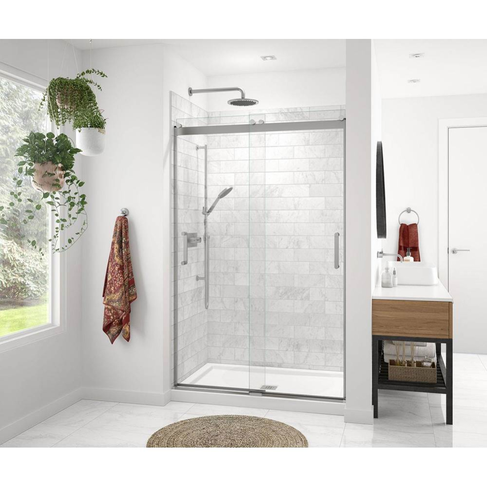 Revelation Round 44-47 x 70.5-73 in. 8mm Bypass Shower Door for Alcove Installation with Clear gla