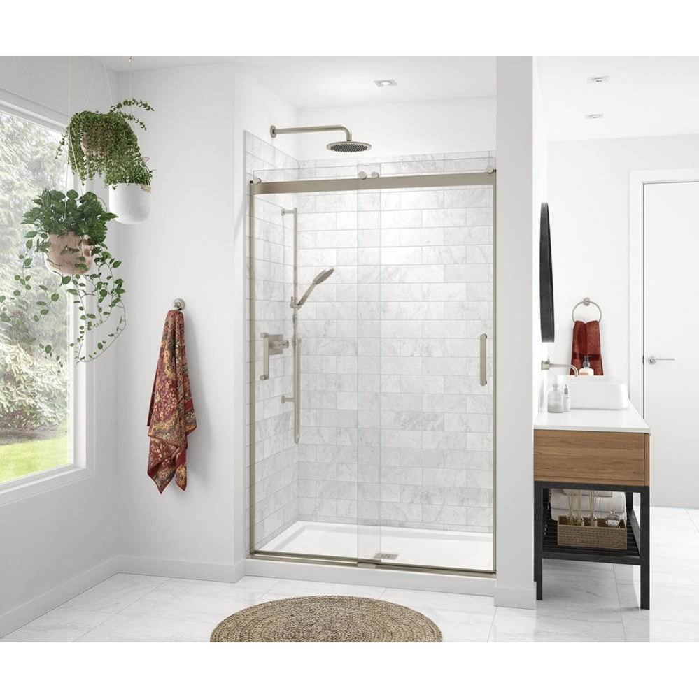 Revelation Round 44-47 x 70.5-73 in. 8mm Bypass Shower Door for Alcove Installation with Clear gla