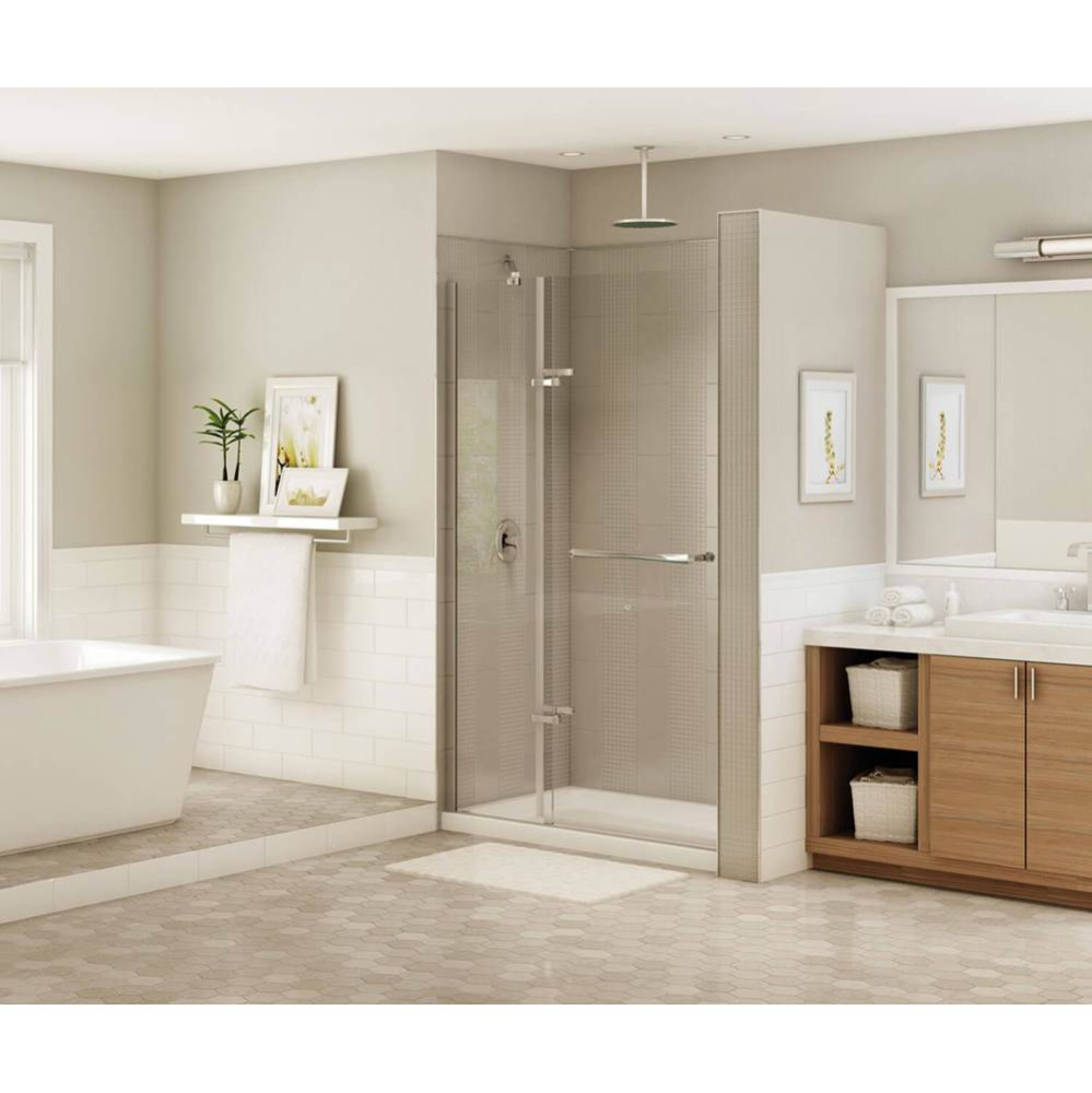 Reveal 71 51.5-54.5 x 71.5 in. 8mm Pivot Shower Door for Alcove Installation with Clear glass in C