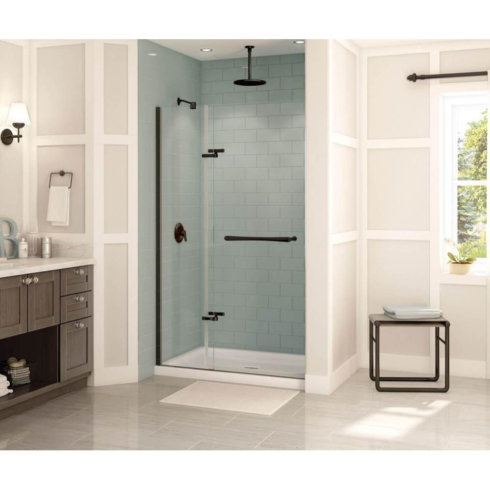 Reveal 71 51.5-54.5 x 71.5 in. 8mm Pivot Shower Door for Alcove Installation with Clear glass in D