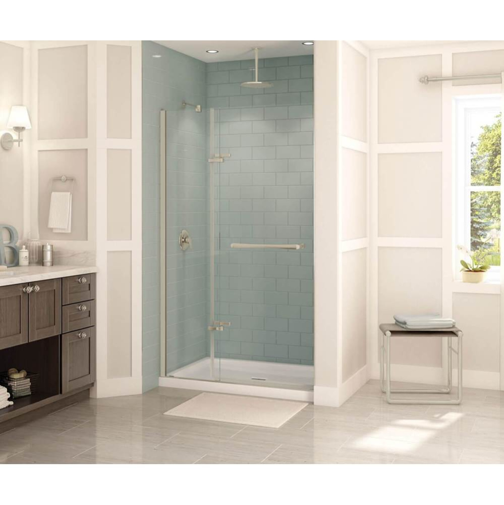 Reveal 71 51.5-54.5 x 71.5 in. 8mm Pivot Shower Door for Alcove Installation with Clear glass in B