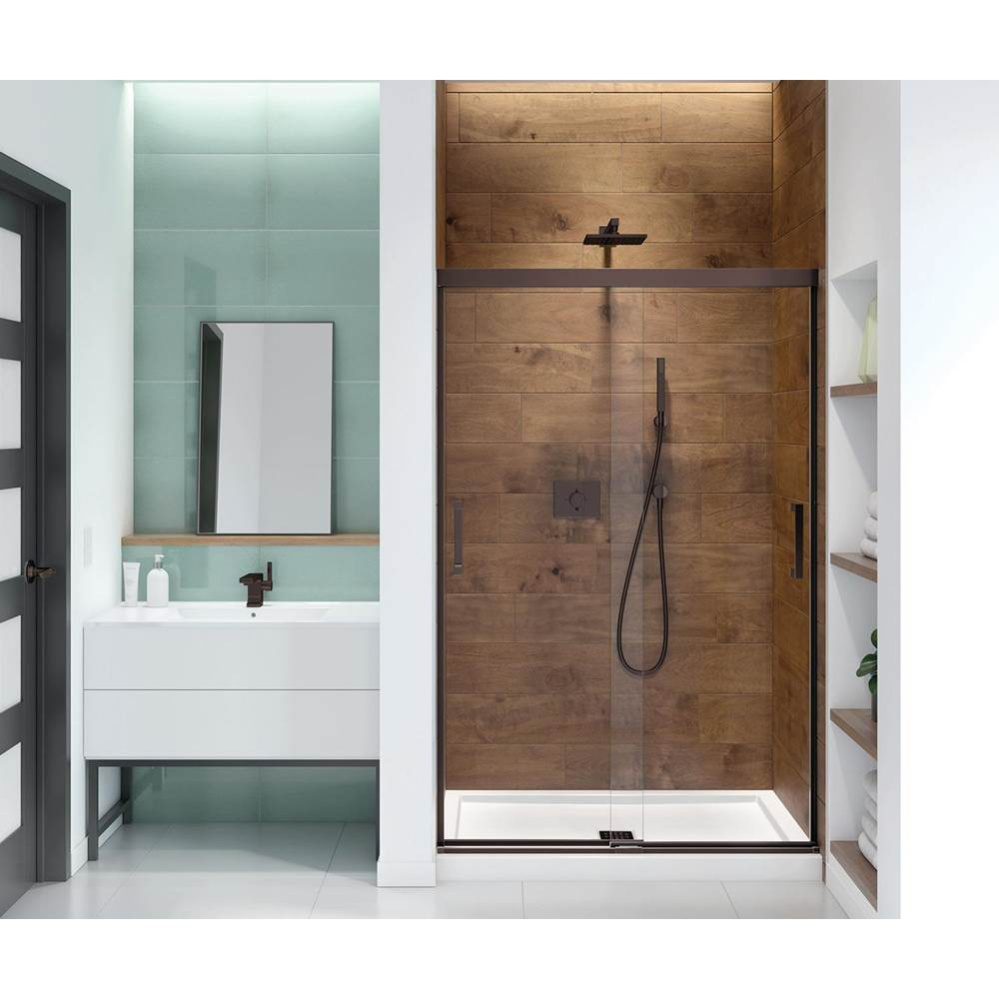 Incognito 70 44-47 x 70 1/2 in. 6mm Bypass Shower Door for Alcove Installation with Clear glass in