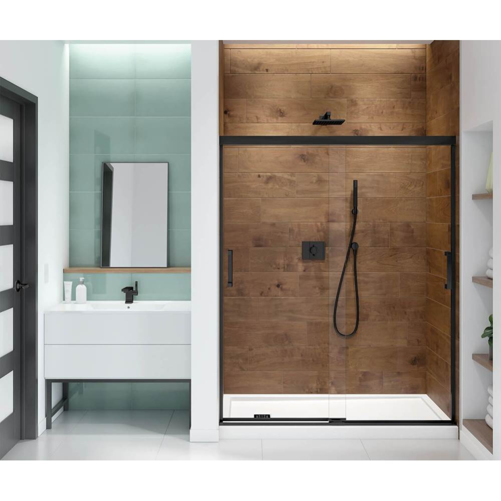 Incognito 70 56-59 x 70 1/2 in. 6mm Bypass Shower Door for Alcove Installation with Clear glass in