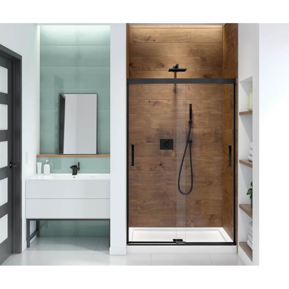 Incognito 70 44-47 x 70 1/2 in. 8mm Bypass Shower Door for Alcove Installation with Clear glass in