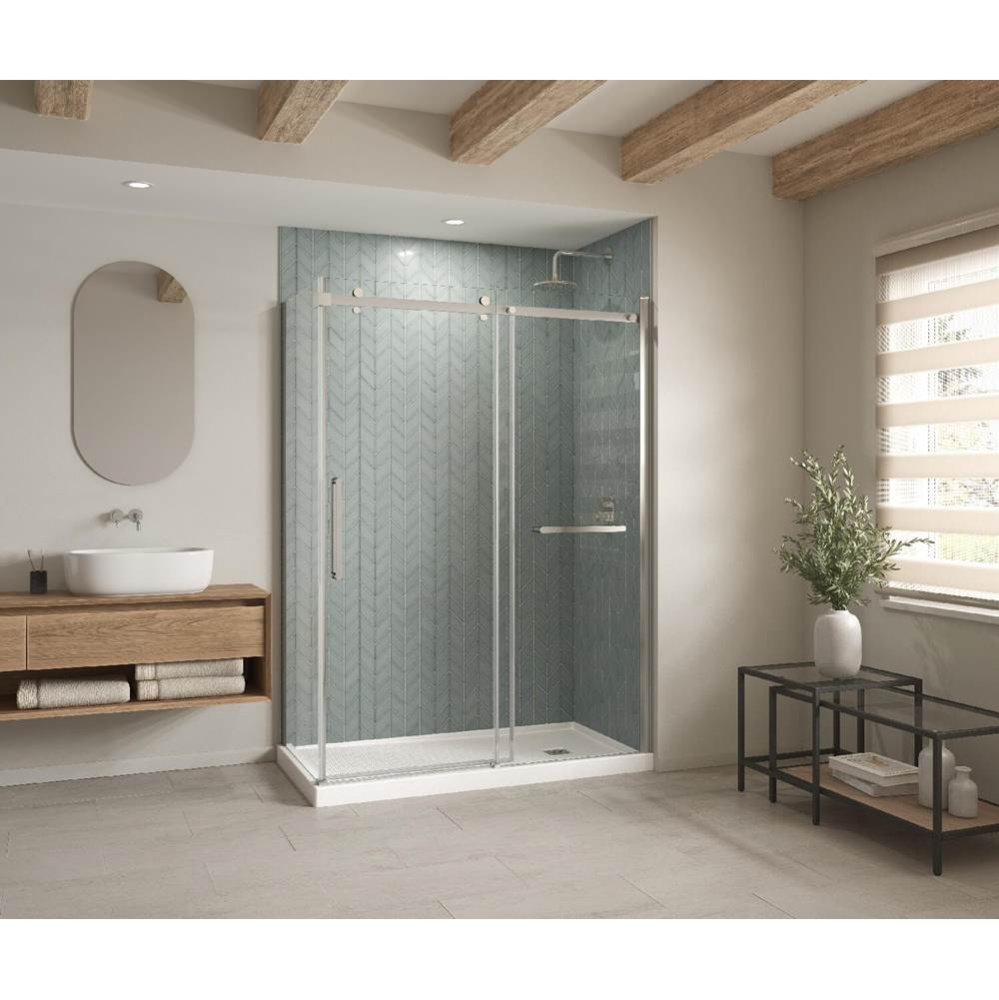 B3X 6036 Acrylic Corner Right Shower Base with Anti-slip Bottom with Center Drain in White