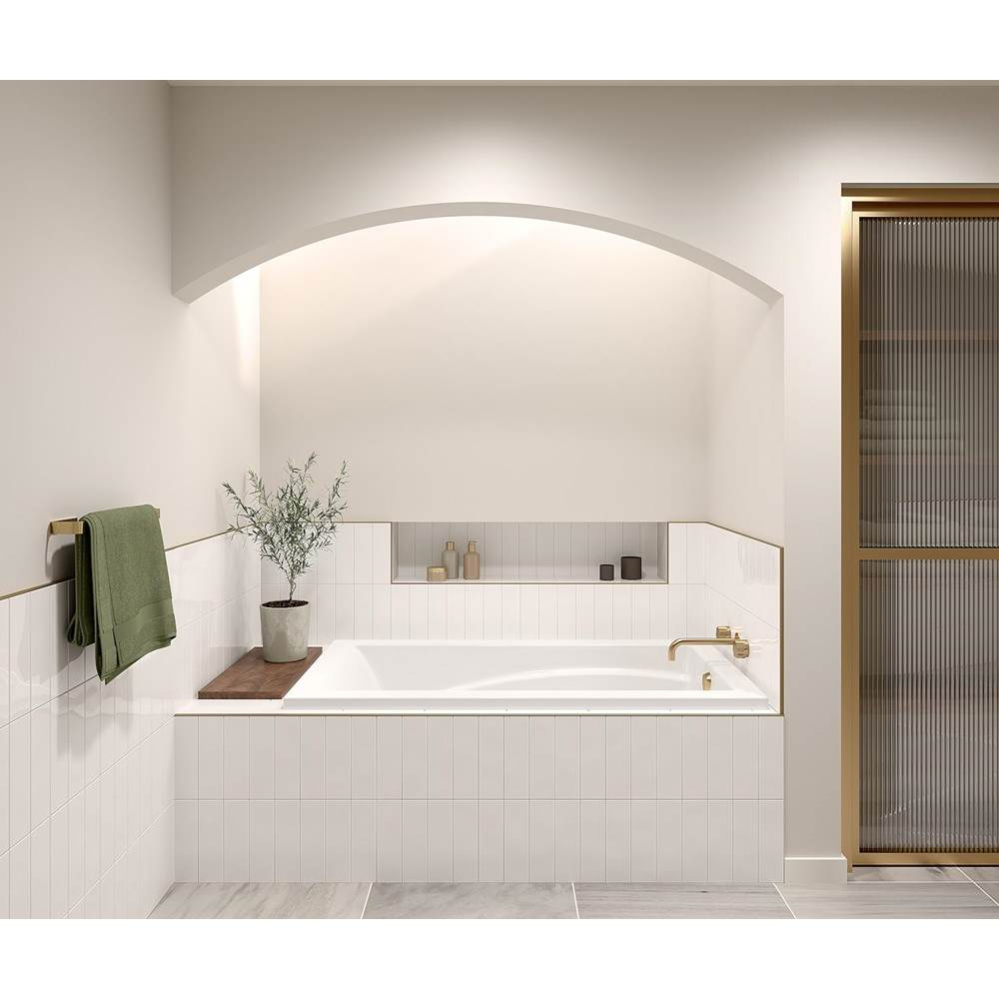 Optik 6032 Acrylic Drop-in End Drain Bathtub in White