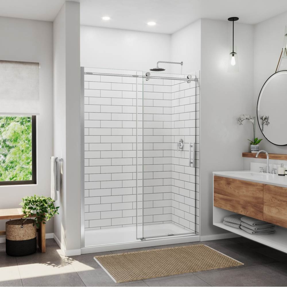 Ibiza 57-59 x 78 Inch 8mm Sliding Shower Door for Alcove Installation with Clear glass in Chrome