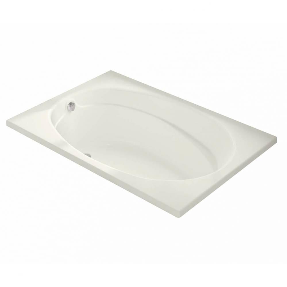 Temple 60 x 41 Acrylic Alcove End Drain Combined Whirlpool & Aeroeffect Bathtub in Biscuit