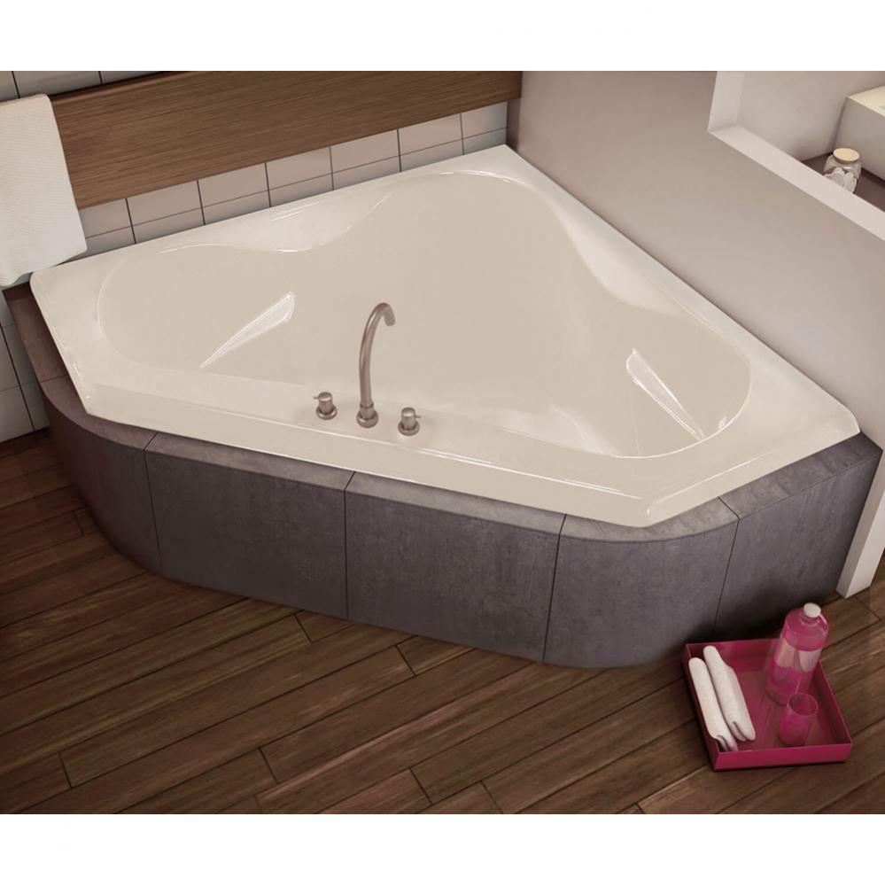 Tryst 59 x 59 Acrylic Corner Center Drain Combined Whirlpool & Aeroeffect Bathtub in White