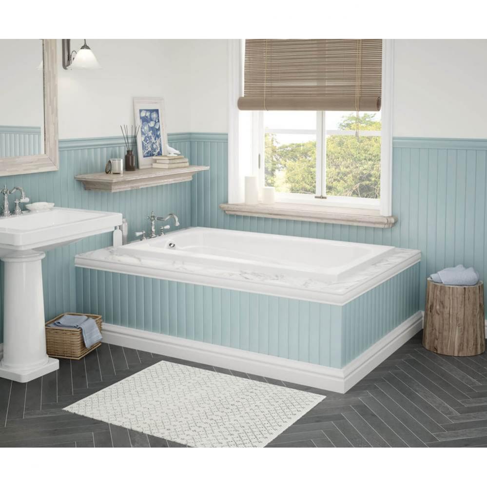 Tempest 59.875 in. x 35.75 in. Alcove Bathtub with End Drain in White