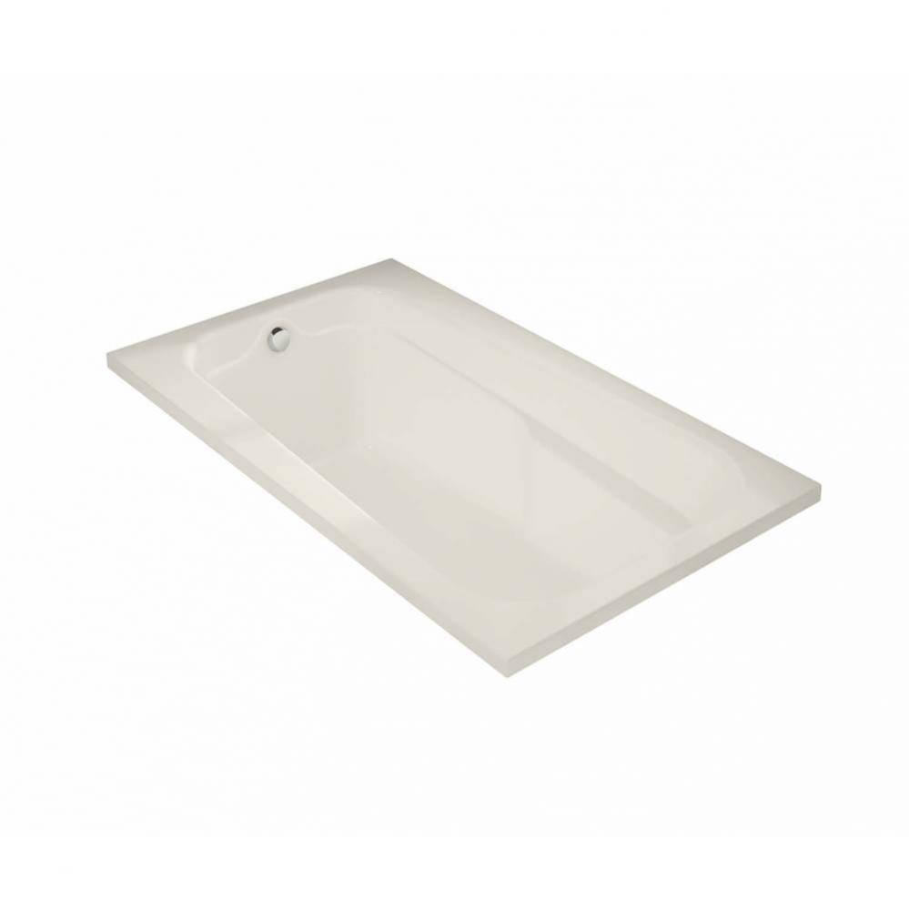 Tempest 60 x 36 Acrylic Alcove End Drain Combined Whirlpool & Aeroeffect Bathtub in Biscuit