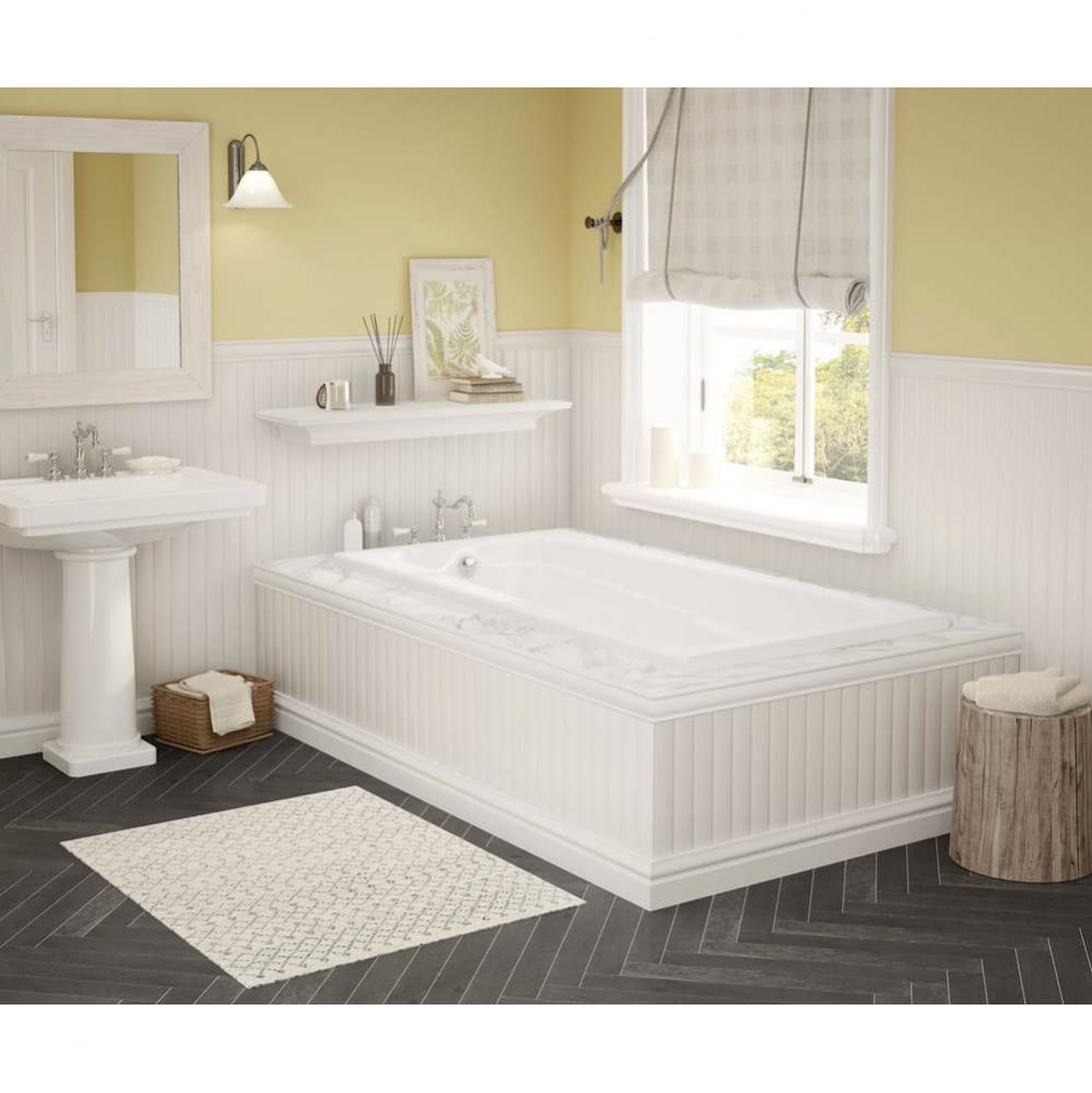 Timeless 71.625 in. x 35.5 in. Alcove Bathtub with End Drain in White