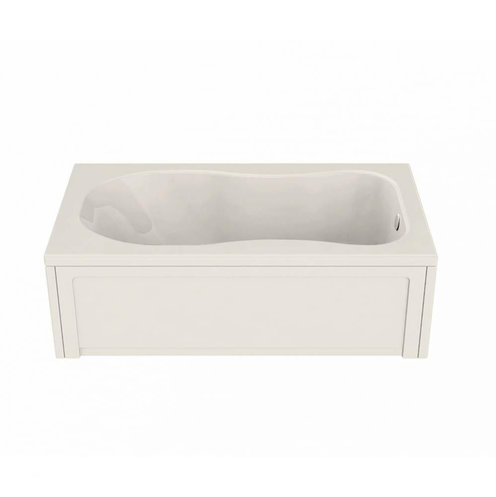 Topaz 59.75 in. x 32.125 in. Alcove Bathtub with Hydromax System End Drain in Biscuit