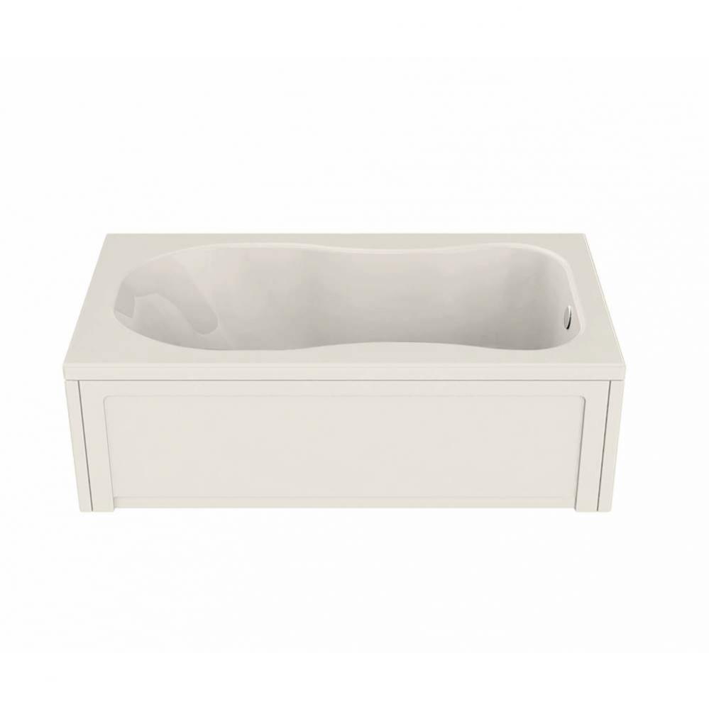 Topaz 6636 Acrylic Alcove End Drain Combined Hydromax & Aerofeel Bathtub in Biscuit